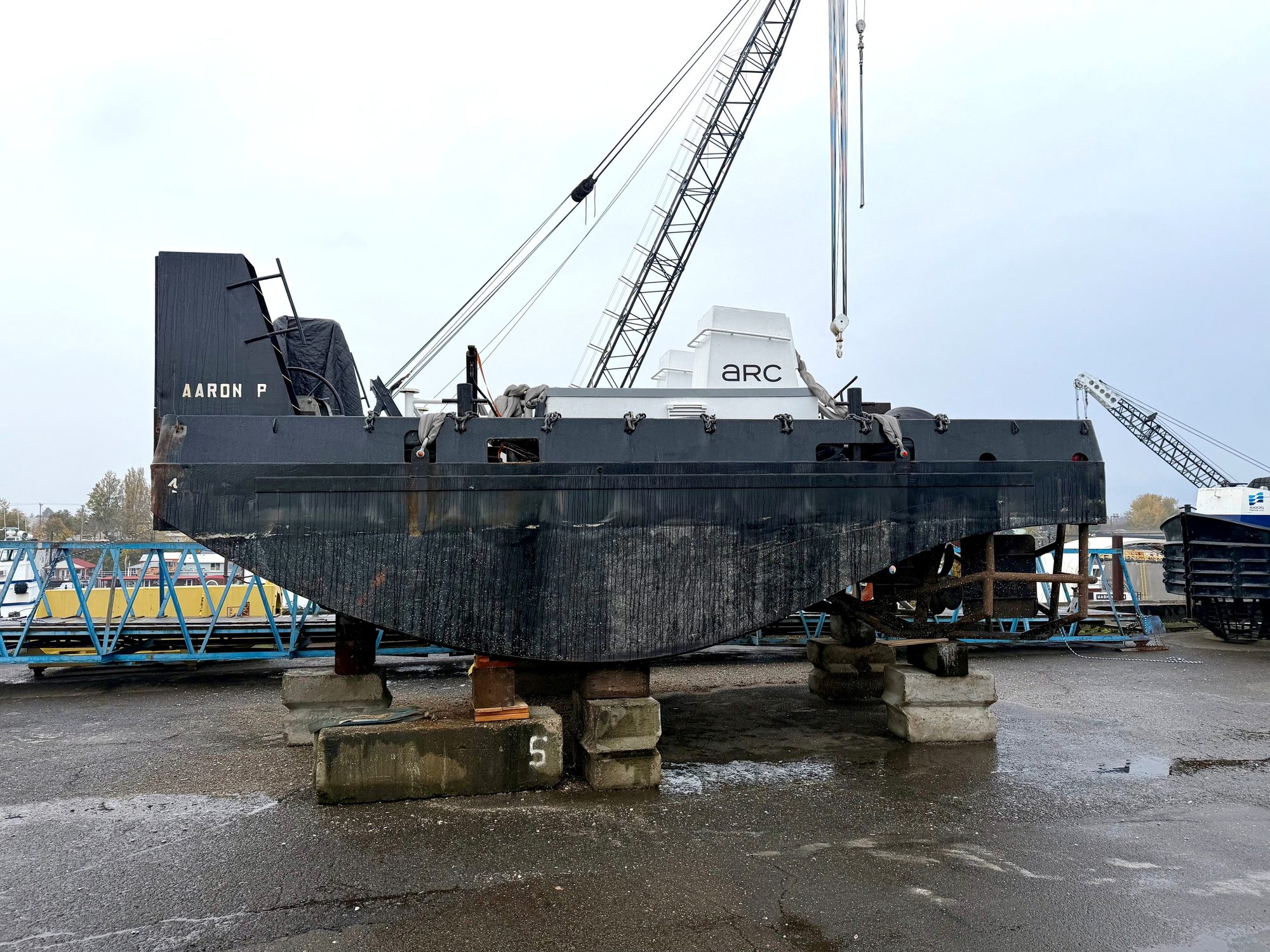AARON P. tug at the Portland dry dock yard